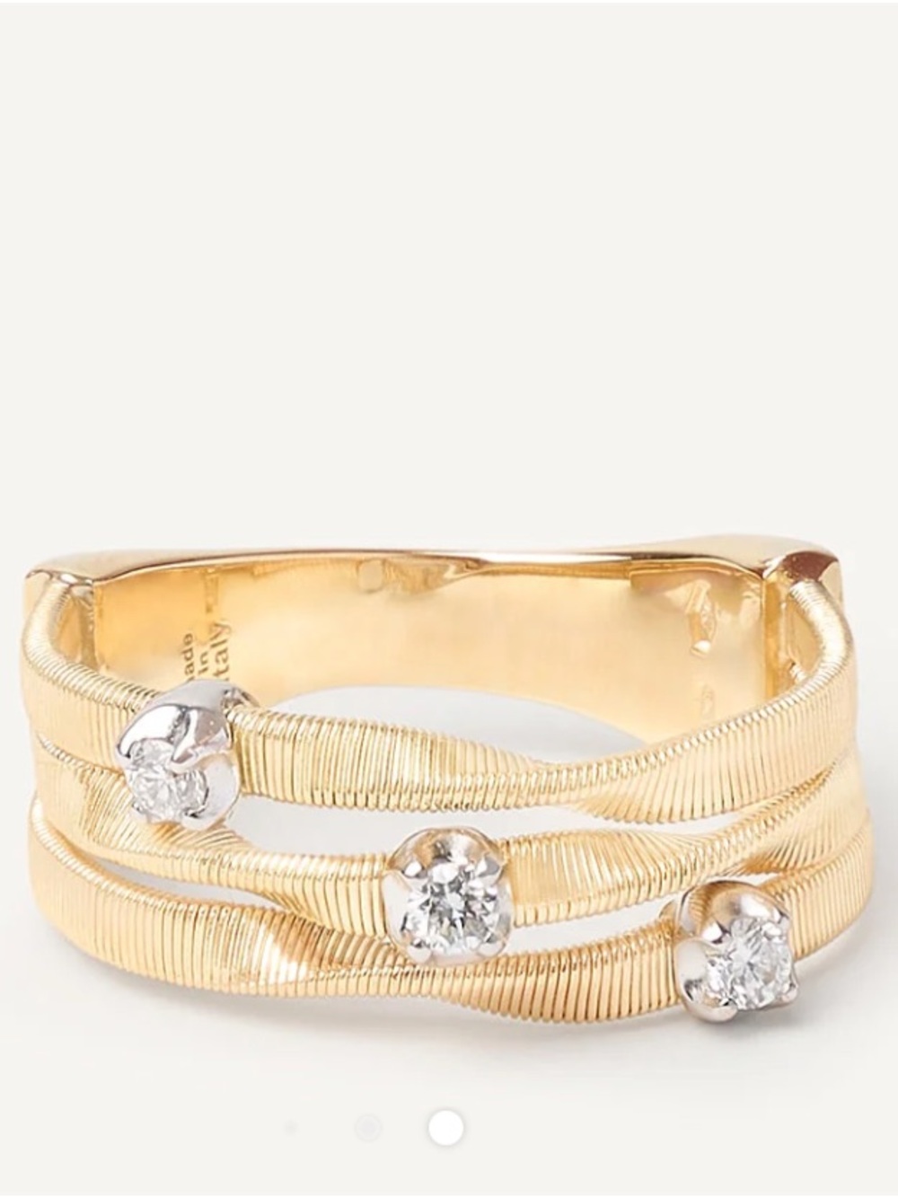 Marco Bicego MARRAKECH Gold Ring with Three Diamond Accents